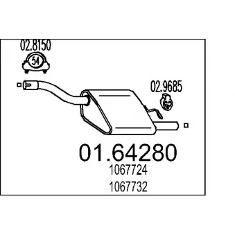 Silencieux arrière MTS OEM 1121698