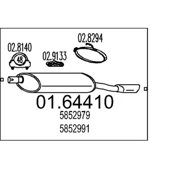 Silencieux arrière MTS [01.64410]
