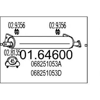 MTS 01.64600 - Silencieux arrière
