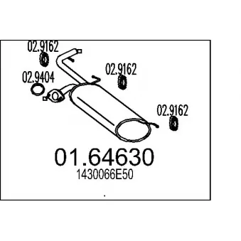 MTS 01.64630 - Silencieux arrière