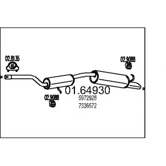 Silencieux arrière MTS [01.64930]