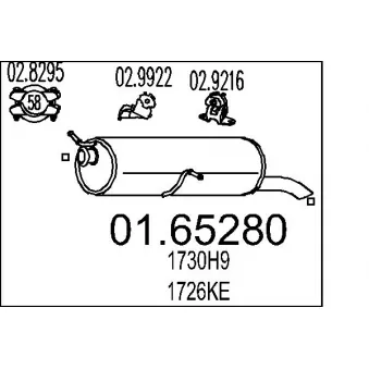Silencieux arrière MTS OEM 1726KE