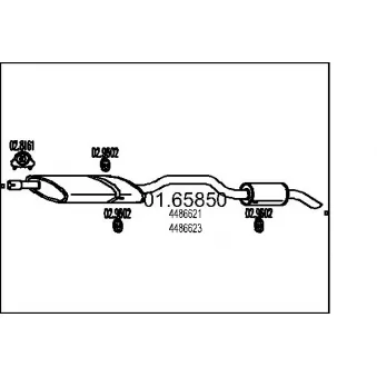 MTS 01.65850 - Silencieux arrière