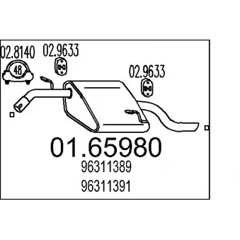 MTS 01.65980 - Silencieux arrière