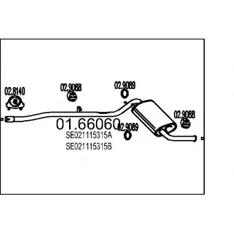 MTS 01.66060 - Silencieux arrière