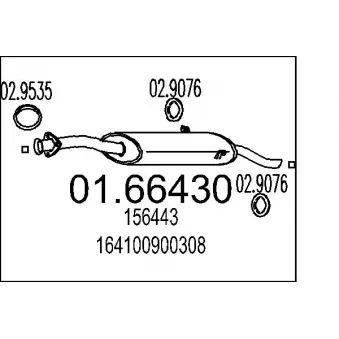 MTS 01.66430 - Silencieux arrière