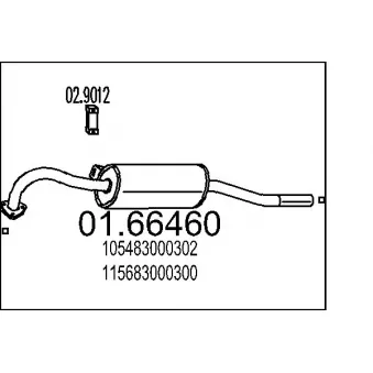 Silencieux arrière MTS [01.66460]
