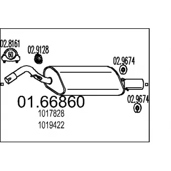 Silencieux arrière MTS [01.66860]