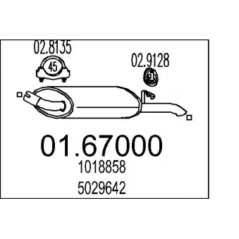 MTS 01.67000 - Silencieux arrière