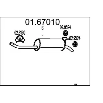 MTS 01.67010 - Silencieux arrière