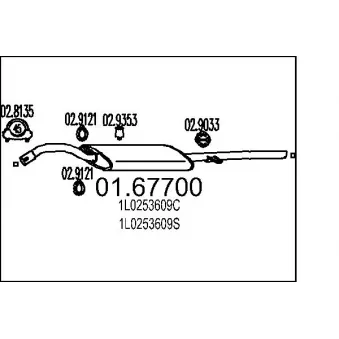 MTS 01.67700 - Silencieux arrière