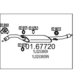 MTS 01.67720 - Silencieux arrière
