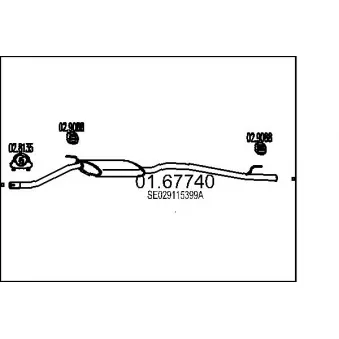 MTS 01.67740 - Silencieux arrière