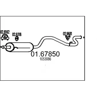 MTS 01.67850 - Silencieux arrière