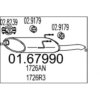 MTS 01.67990 - Silencieux arrière