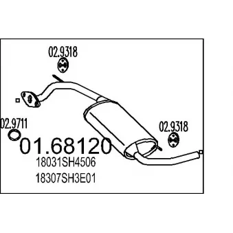 Silencieux arrière MTS [01.68120]