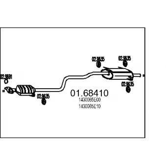 Silencieux arrière MTS 01.68410