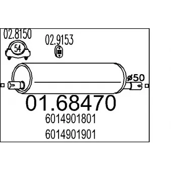 MTS 01.68470 - Silencieux arrière