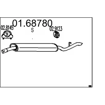 Silencieux arrière MTS [01.68780]