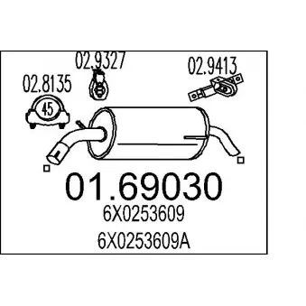 Silencieux arrière MTS OEM 6X0253609A