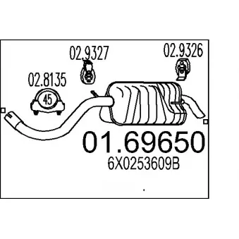 Silencieux arrière MTS OEM 6X0253609B
