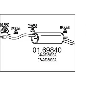 MTS 01.69840 - Silencieux arrière