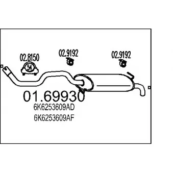 MTS 01.69930 - Silencieux arrière