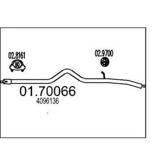 MTS 01.70066 - Tuyau d'échappement