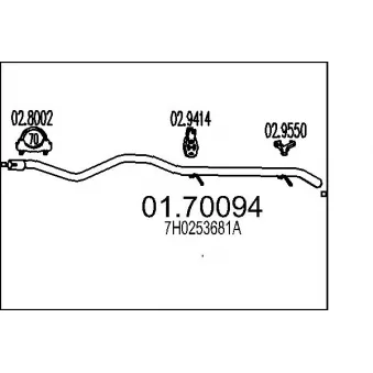 MTS 01.70094 - Tuyau d'échappement
