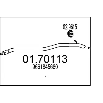 MTS 01.70113 - Tuyau d'échappement