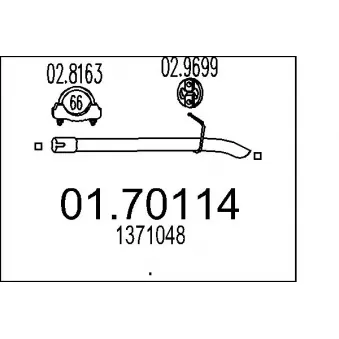 MTS 01.70114 - Tuyau d'échappement