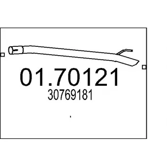 Tuyau d'échappement MTS [01.70121]