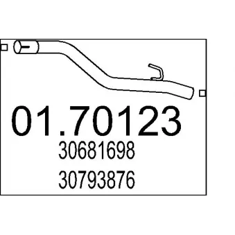 Tuyau d'échappement MTS [01.70123]