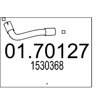 Tuyau d'échappement MTS 01.70127 pour FORD KUGA 2.0 TDCi - 140cv