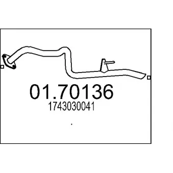MTS 01.70136 - Tuyau d'échappement