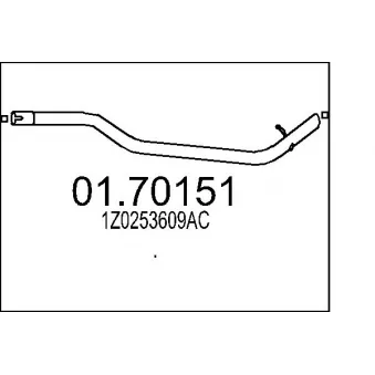 MTS 01.70151 - Tuyau d'échappement