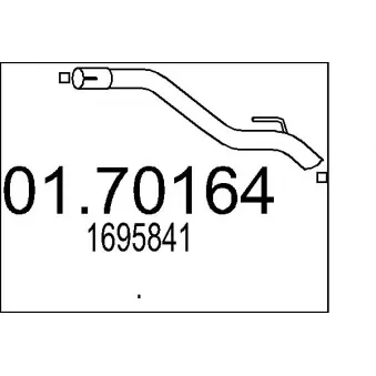 MTS 01.70164 - Tuyau d'échappement