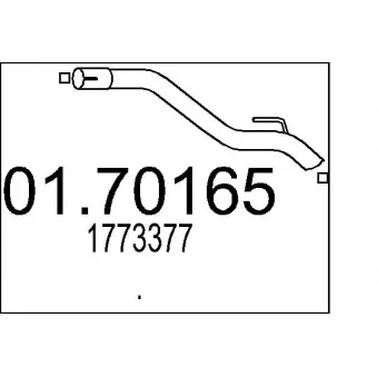 MTS 01.70165 - Tuyau d'échappement