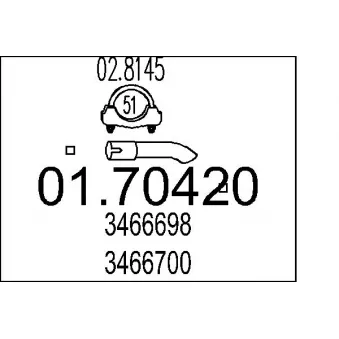 MTS 01.70420 - Tuyau d'échappement