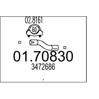 Tuyau d'échappement MTS [01.70830]