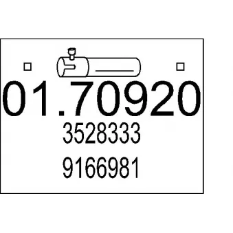 MTS 01.70920 - Tuyau d'échappement