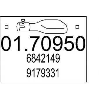 MTS 01.70950 - Tuyau d'échappement