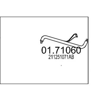 MTS 01.71060 - Tuyau d'échappement