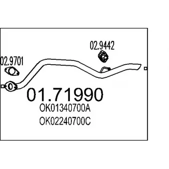Tuyau d'échappement MTS [01.71990]