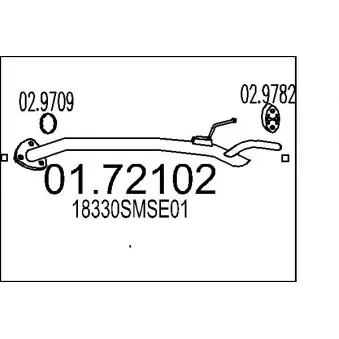 MTS 01.72102 - Tuyau d'échappement