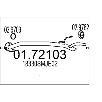 MTS 01.72103 - Tuyau d'échappement