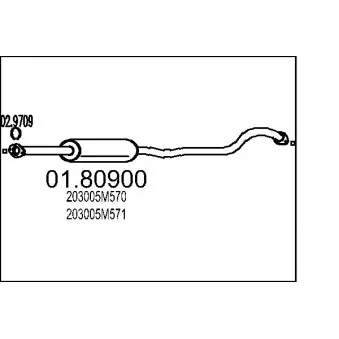 MTS 01.80900 - Silencieux central