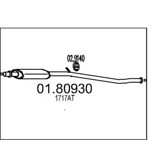 MTS 01.80930 - Silencieux central