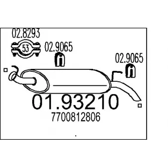 MTS 01.93210 - Silencieux arrière