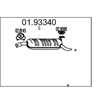MTS 01.93340 - Silencieux arrière